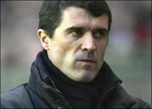 Roy Keane, not at all happy